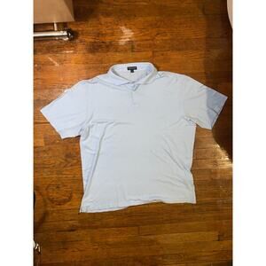 Peter Millar Polo Shirt Mens XL Light Blue Pima Cotton Made in Peru